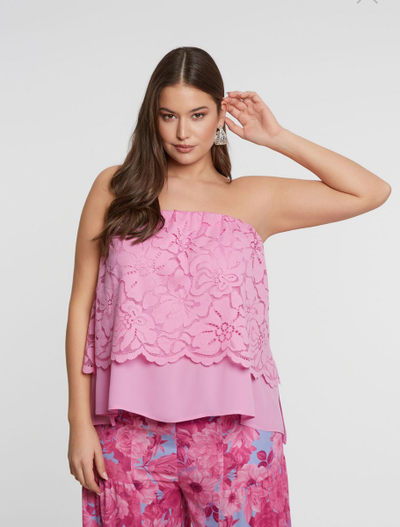 Топ нарядный розовый