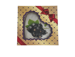 Пряник заварной  с декором со смородиновой  начинкой в подарочной коробке 500 гр.