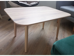 Журнальный стол DIY массив белого ясеня 80 х 60 х 48 см