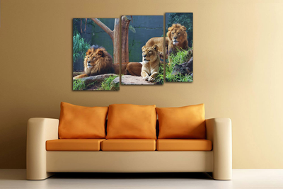 Модульная картина "Внимательные взгляды"