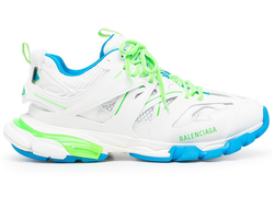 Кроссовки Balenciaga Track белые с голубым