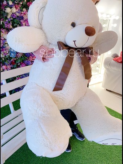 Большой плюшевый медведь 150 см бежевый Михель