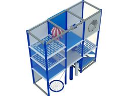 Детский игровой лабиринт узкий 2,7х0,9х2,7 м.