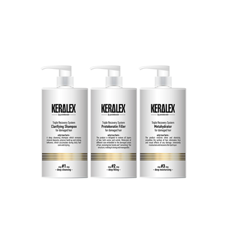 Набор для трехшаговой процедуры восстановления волос Keralex 3*750 мл