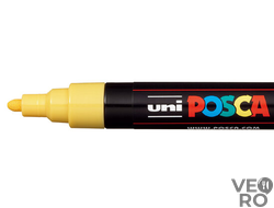 Акриловый Маркер Uni POSCA PC-5M 1,8-2,5мм, овальный наконечник, соломенно-желтый