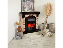 Угловой камин Dublin Rock AO с очагом Fobos