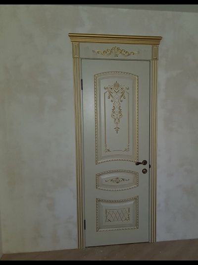 СОНАТА-2 В3. СЛОНОВАЯ КОСТЬ/ ПАТИНА ЗОЛОТО. ПОЛОТНО ГЛУХОЕ