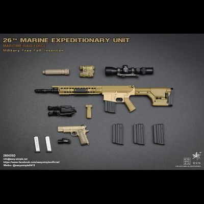 Американский морской пехотинец с парашютом - Коллекционная ФИГУРКА 1/6 MEU MRF Military Free Fall Insertion Desert (26043SD) - Easy&amp;Simple