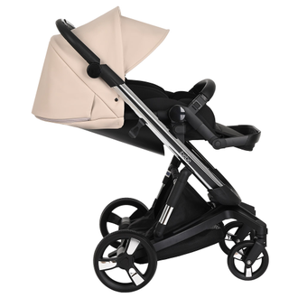 Коляска 2в1 ibebe i-stop Экокожа Beige, CHROME рама