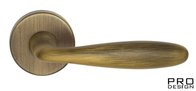 Дверная ручка на круглом основании Fratelli Cattini "DROP" 7-BY матовая бронза