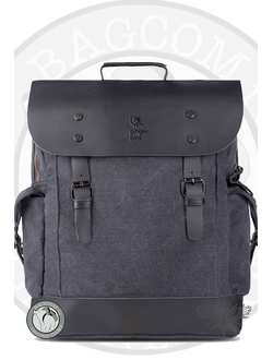 Большой черный рюкзак из канваса