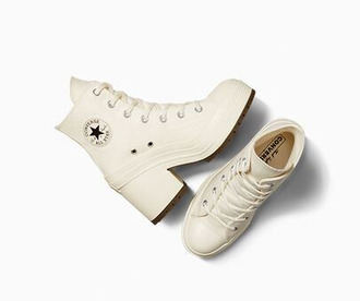 White heeled converse cheap