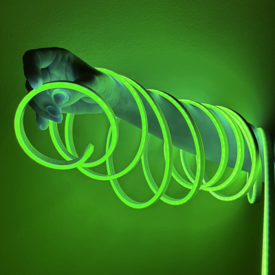 Гибкий светодиодный неон 2835 120LED/m 8x16мм 220V IP67 Green