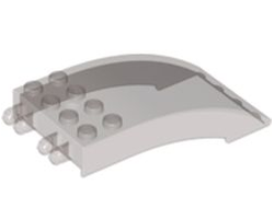 Windscreen 8 x 4 x 2 Curved with Locking Dual 2 Fingers, Trans-Brown (Old Trans-Black) (46413 / 4199601)