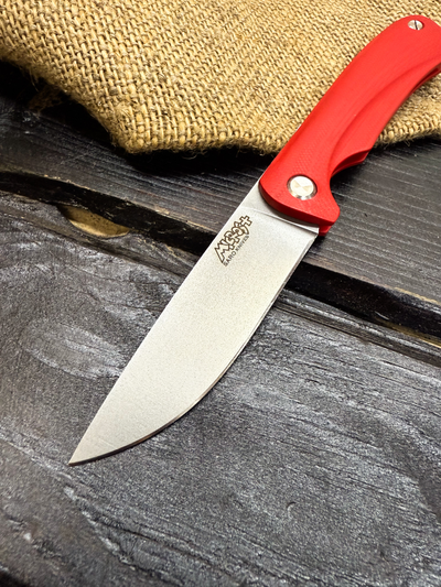 Фрикционный складной нож Микрос+ сталь VG-10, рукоять G10, цвет красный