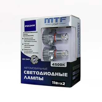 Автомобильная светодиодна лампа MTF Light PSX24W 4500K  12V / 24V (FL11524)