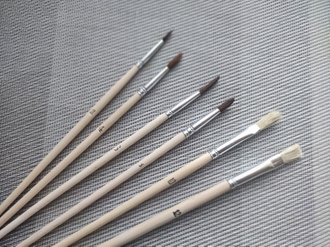 Кисти из конского волоса, в наборе 6 штук