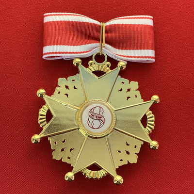 Орден Святого Станислава 1-й степени, с бантом из муаровой ленты.Полноразмерная копия LUX! Лот № 81.