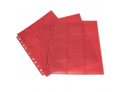 Лист для хранения карт в альбоме "Blackfire" с боковой загрузкой (3х3): красный