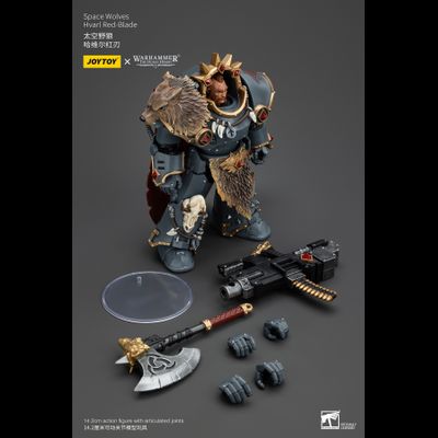 Хварл Красный Клинок, Ярл Космических Волков (Warhammer Horus Heresy) - КОЛЛЕКЦИОННАЯ ФИГУРКА 1/18 Space Wolves Hvarl Red-Blade (JT00140) - JOYTOY