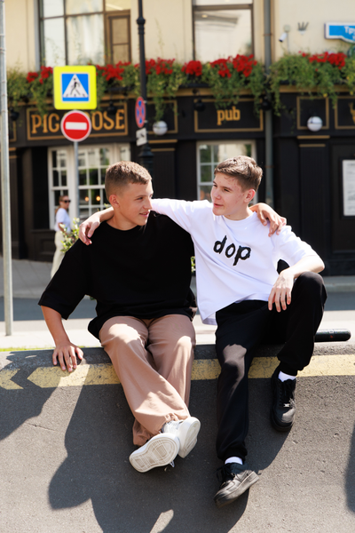 Плотная оверсайз футболка (футер)