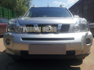 Защита радиатора Nissan X-Trail T31 2007-2011 black низ
