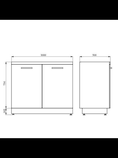 Тумба медицинская металлическая на подиуме ТММ-2.0