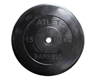 Диск обрезиненный MB Barbell Atlet, диаметр 26 мм, вес 1,25 - 25 кг