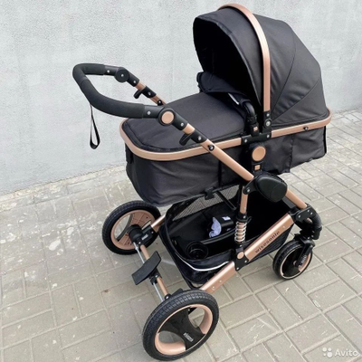 Детская коляска 3 в 1 Wisesonle Черный