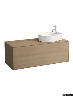 Раковина чаша LAUFEN VAL материал SaphirKeramik, 500х400 мм, полочка с фактурной поверхностью, с отв. для смесителя 812281