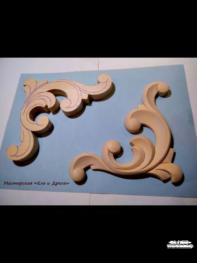 Резной уголок для мебели