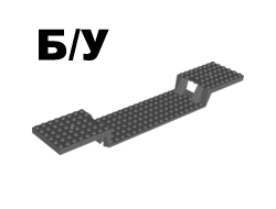 ! Б/У - Train Base 6 x 34 Split-Level without Bottom Tubes, Dark Bluish Gray (87058 / 4567526) - Б/У