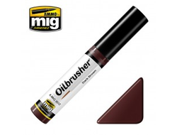 Ammo MIG: Масляная краска с тонкой кистью аппликатором Dark brown