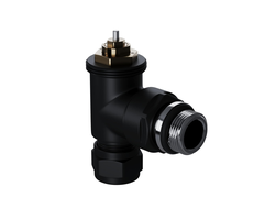 Набор термостатический угловой Royal Thermo Design Pro 15мм М30х1,5 (Черный)