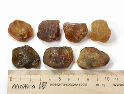 Сердолик, карнеол, необработанный "дикий" образец в ассортименте, Амурская область, р.Зея (22-30 мм, 15-17 г) №27513