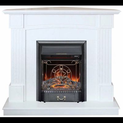 Угловой электрокамин Andrea WT с очагом Majestic