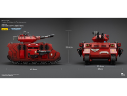 Хищник-Аннигилятор Кровавых Ангелов (Warhammer 40k) - КОЛЛЕКЦИОННАЯ ФИГУРКА 1/18 Blood Angels Predator Annihilator with Twin Lascannons (JT01499) - JOYTOY