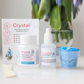 Crystal 7 эпоксидная смола двухкомпонентная (прозрачная), 75 грамм