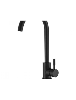 Смеситель для кухни из нерж. стали SUS304 MIXXUS SUS-011 BLACK однорычажный черный