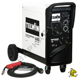 Полуавтомат для MIG/MAG сварки Telwin MAXIMA 230 SYNERGIC 230V (230В,220А,21кг) +горелка, аксс.