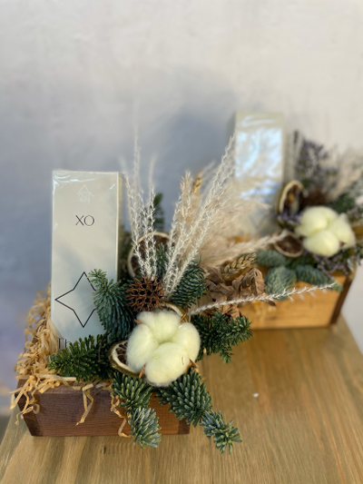 Подарочный набор в деревянном ящичке