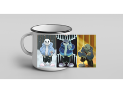 Кружка металлическая эмалированная Андертейл, Undertale №11