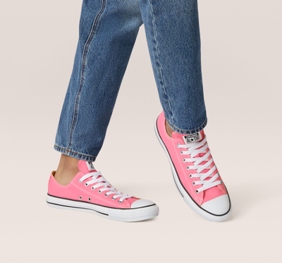 Кеды Converse All Star розовые низкие M9007 с чем носить фото