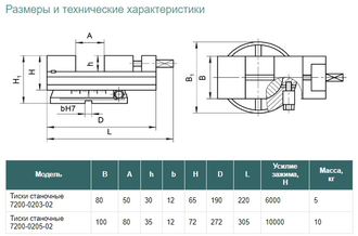 Тиски станочные 100 мм 7200-0205-02П стальные неповоротные ГОСТ 16518-96 Барановичи