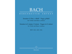Bach, J.S. 2 Sonatas and a Fugue for Violin and Basso Continuo (BWV 1021, BWV 1023, BWV 1026)