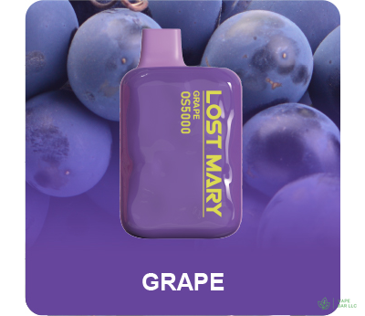 Одноразовая электронная сигарета LOST MARY OS4000, 2%, 11,5 мл, 650 мАч, 4000 затяжек (Grape)