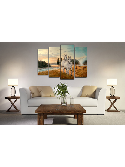 Модульная картина &quot;Странствующие лошади&quot;