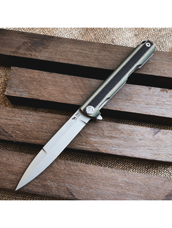 Складной нож Single EVO. Клинок копье. сталь AUS10, рукоять G10, цвет тайга