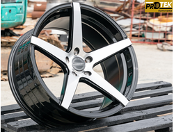 Комплект дисков R19 9,0J ET+20 5*114,3 Vossen VPS-303 Черный глянец с полированными лучами (G521)