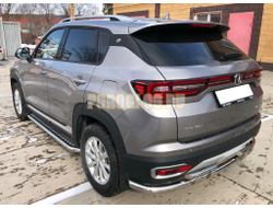 Пороги с накладным листом Папа Тюнинг d53 для Changan CS35 Plus 2023-